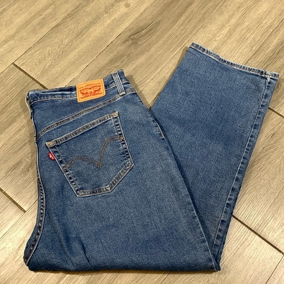 Levi’s Ribcage Straight Ankle Medium Wash Button Fly Jeans size 16W - Picture 1 of 10